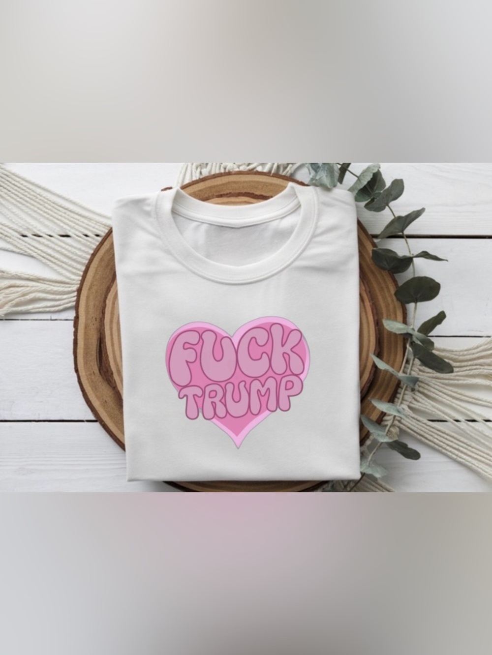 Pink Heart Statement Shirt Retro Graphic Tee Trendy Protest White Top